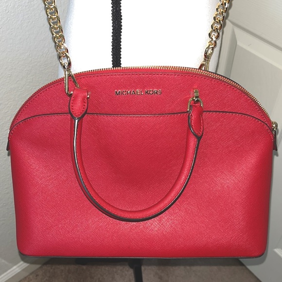 Red Michael Kors Emmy Dome satchel - Picture 2 of 14